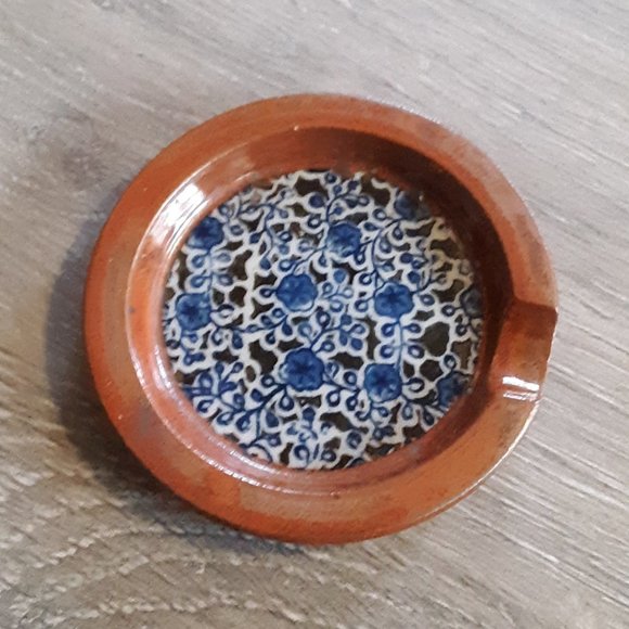 Takahashi San Francisco pottery small ashtray floral pattern - Picture 2 of 3